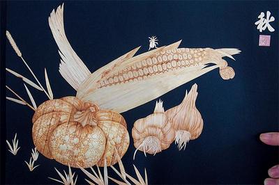 72歲老人的別樣生活 剪紙、做麥秸畫、旅游寫生